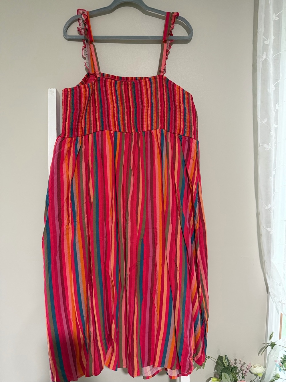 torrid Multicolor Striped Sundress - Pink, Red, Orange, Blue